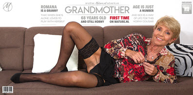Mature.nl Romana (68) - This naughty grandmother loves to play with her shaved pussy when the house is all hers - 30 September 2019 (1080p/photo)