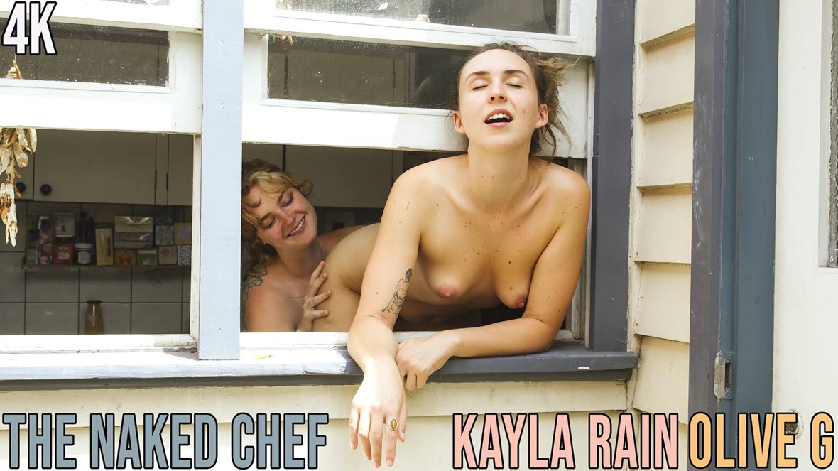 GirlsOutWest Kayla Rain and Olive G - The Naked Chef