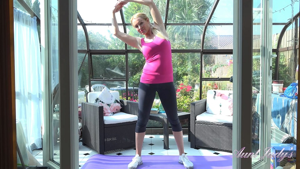AuntJudys Jade - Yoga Workout Turns into Masturbation
