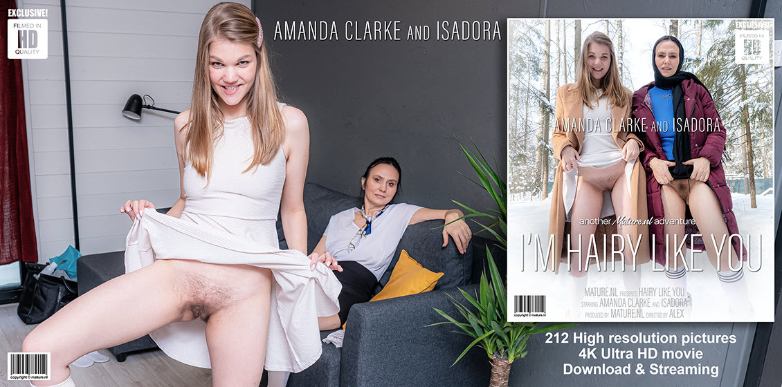 Mature.nl Amanda Clarke (22) & Isadora (47) - These old and young lesbian stepmother and daughter find out they both love a hairy pussy