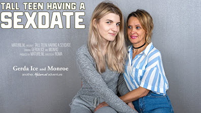 Mature.nl Gerda Ice (52) & Monro (24) - Tall teen Monro is having a sexdate with a mature lesbian - 4 December 2020 (1080p/photo)