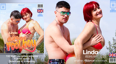 Mature.nl John Luna (23) & Linda (EU) (64) - Poolside Seduction! Granny Linda Seduces the young Poolboy! - 26 April 2022 (1080p)