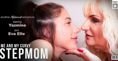 Mature.nl Eva Elle (23) & Yazmine (54) - Cougar Yazmine has a starp-on pussylicking lesbian affair with her hot stepdaughter Eva Elle - 20 October 2023