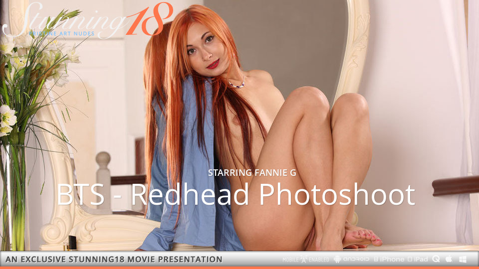 Stunning18 Fannie G - BTS - Redhead Photoshoot