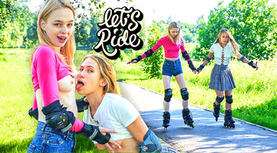 Elloise and Nika horny on rollerblades