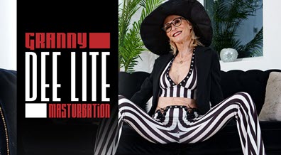 Granny Dee Lite! Hot skinny granny masturbating